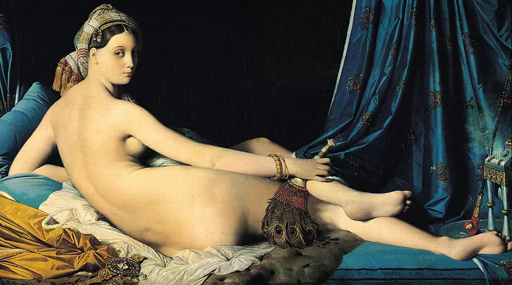 Grande Odalisque in Detail Jean-Auguste-Dominique Ingres